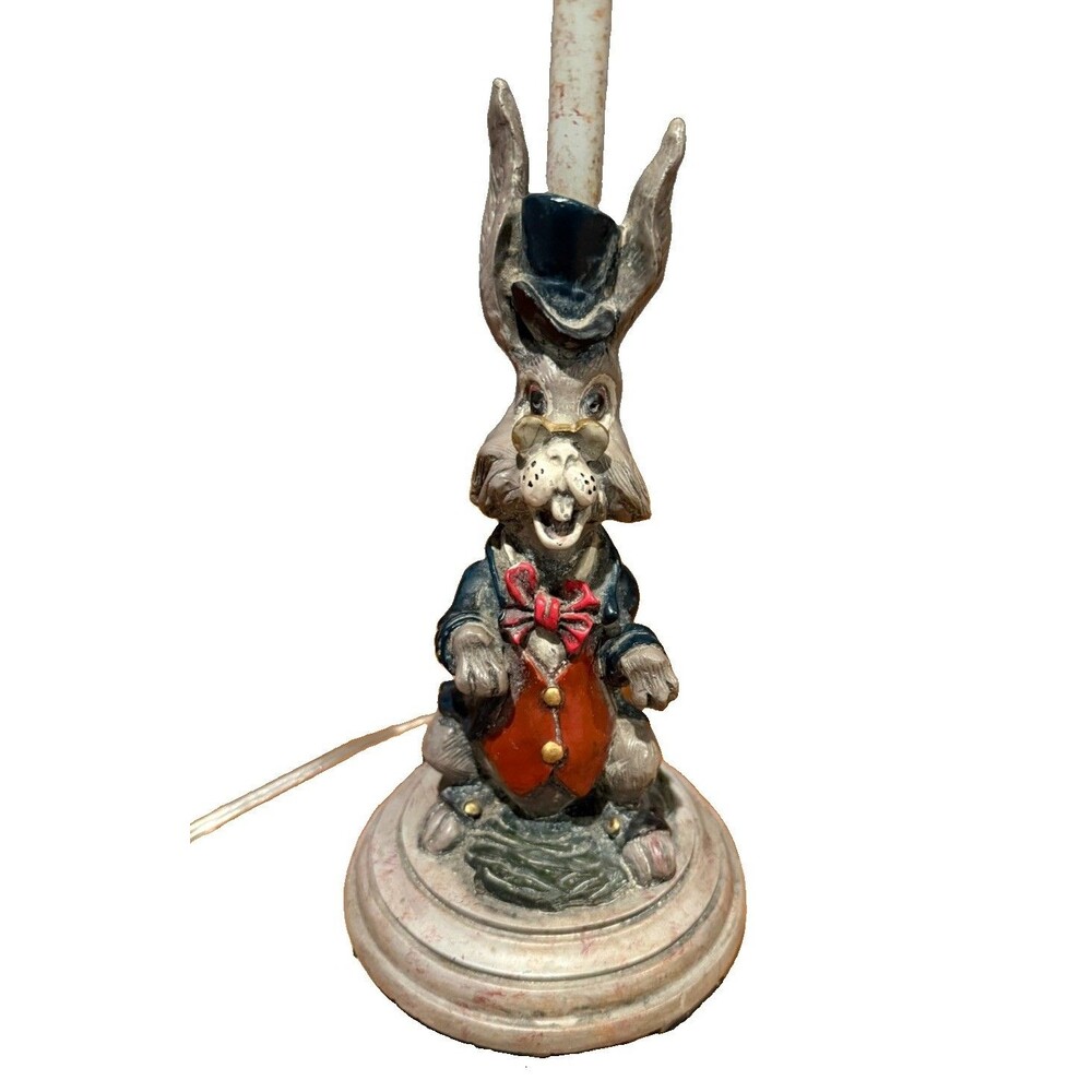 BERMAN Alice in Wonderland Vintage Antique Lamp March Hare Rabbit